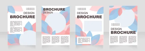 Diseño Diseño Diseño Folleto Blanco Hojas Rosa Azul Información Instrucción — Archivo Imágenes Vectoriales