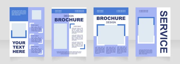Serviço Gestão Design Layout Brochura Branco Azul Informações Sobre Produto —  Vetores de Stock