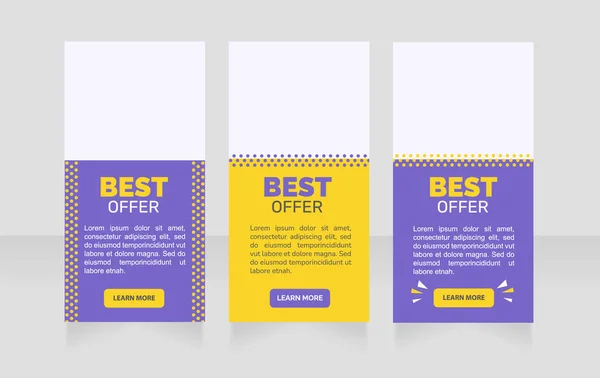 Best Offer Vertical Web Banner Design Template Vector Flyer Text — Stock Vector