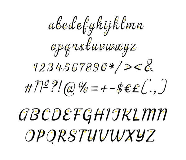 Рукописный Декор Стиле Хабета Векторная Декоративная Типография Стиль Декоративного Шрифта — стоковый вектор