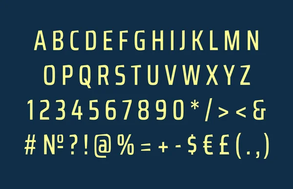 Strong Alphabet Set Dark Theme Vector Decorative Typography Decorative Typeset — Stock Vector