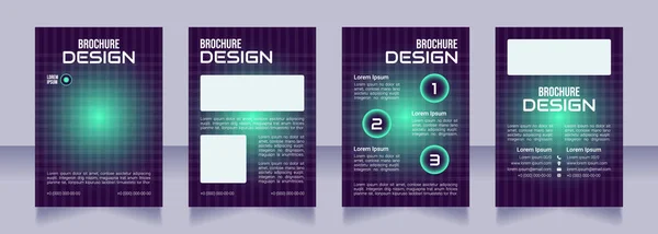 Conception Brochures Vierges Sur Bien Être Technologique Modèle Avec Espace — Image vectorielle