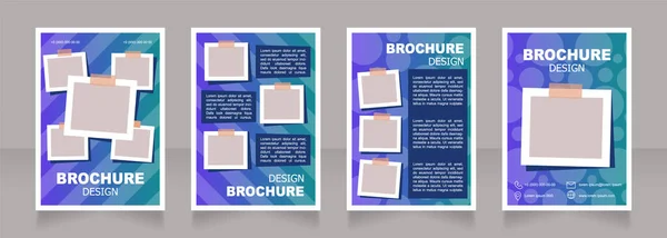 Ontwerp Van Blanco Brochures Voor Bedrijfsleven Industrie Loopbaangroei Sjabloon Set — Stockvector