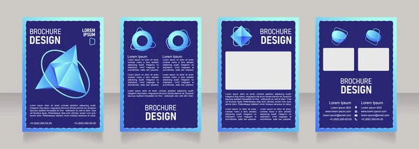 Ocean Blank Brochure Design Template Set Copy Space Text Premade — Stock Vector