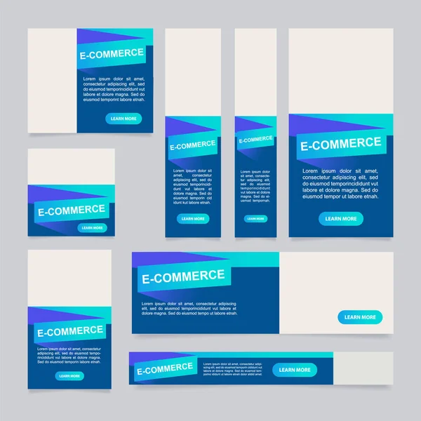 Commerce Channels Technology Web Banner Design Template Vector Flyer Text — Stock Vector