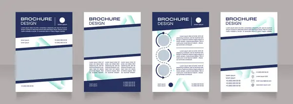 Technologische Vooruitgang Blanco Brochure Ontwerp Sjabloon Set Met Kopieerruimte Voor — Stockvector
