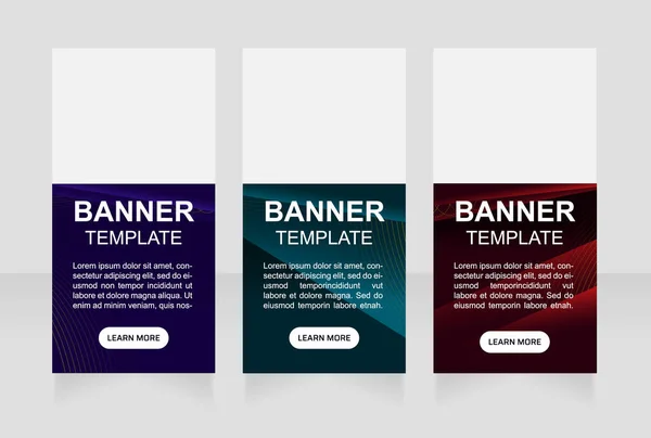 Dark Color Minimalist Business Web Banner Design Template Vector Flyer — Image vectorielle