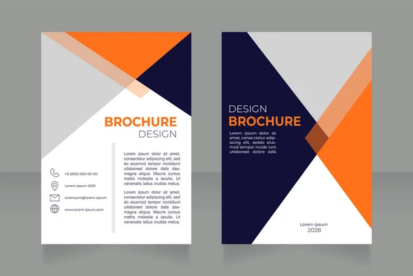 Telemarketing Company Services Promo Blank Brochure Design Template Set Copy — Vector de stock