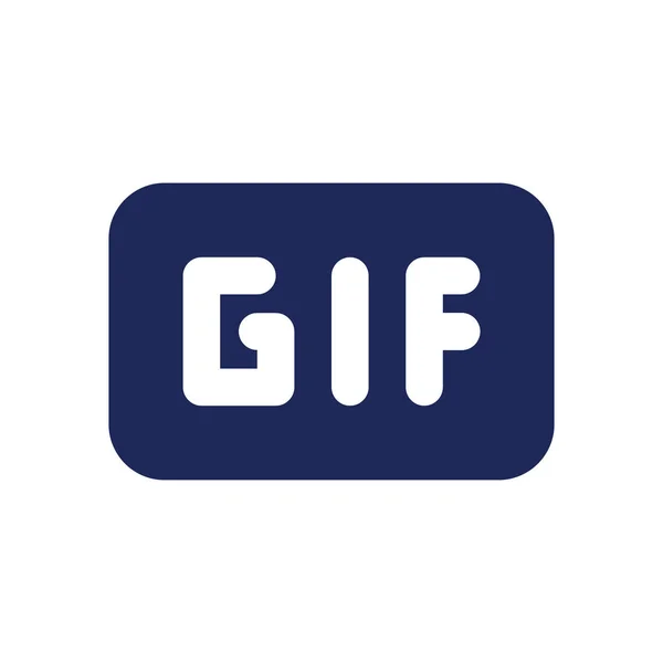 Gif Svart Glyf Ikon Utbytesformat För Grafik Animerad Bild Användargränssnittsdesign — Stock vektor