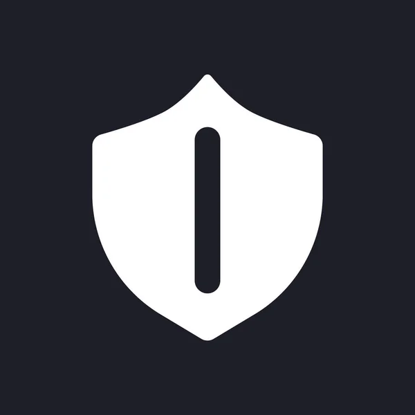 Zabezpiecz Ikonę Ciemnego Trybu Glyph Prywatność Online Poprawa Bezpieczeństwa Projekt — Wektor stockowy
