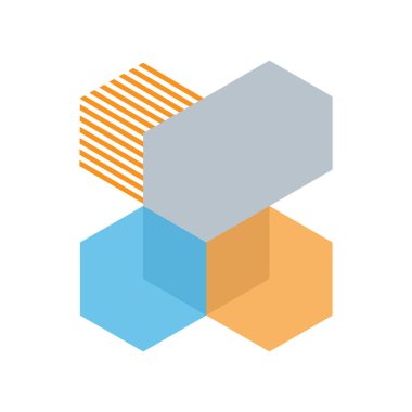 Soyut altıgenler kompozisyon broşür tasarımı. Altıgen şekiller. Metin için boş kopya alanı olan vektör illüstrasyonu. Poster dekorasyonu için düzenlenebilir şekiller. Yaratıcı ve özelleştirilebilir çerçeve