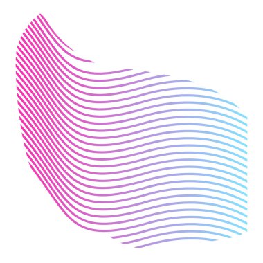 Soyut dalgalı çizgili broşür tasarımı. Kademe kavisli çizgiler. Metin için boş kopya alanı olan vektör illüstrasyonu. Poster dekorasyonu için düzenlenebilir şekiller. Yaratıcı ve özelleştirilebilir çerçeve