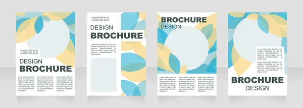 Design Layout Brochura Branco Evento Verão Folhas Amarelas Verdes Modelo — Vetor de Stock