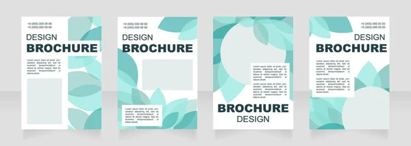 Design Layout Brochura Branco Natureza Criativa Deixa Decoração Modelo Cartaz — Vetor de Stock