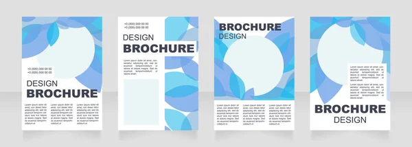Azul Deixa Design Layout Brochura Branco Criativo Decoração Natureza Modelo — Vetor de Stock