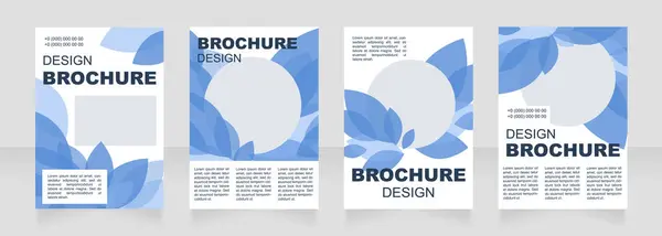 Wintertime Criativo Azul Projeto Layout Brochura Branco Modelo Cartaz Vertical — Vetor de Stock