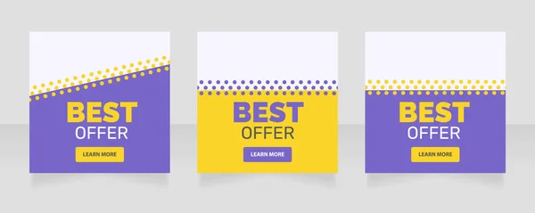 Best Offer Square Web Banner Design Template Vector Flyer Text — Stock Vector
