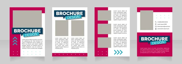Primeira Impressão Entrevista Projeto Brochura Branco Modelo Definido Com Espaço — Vetor de Stock