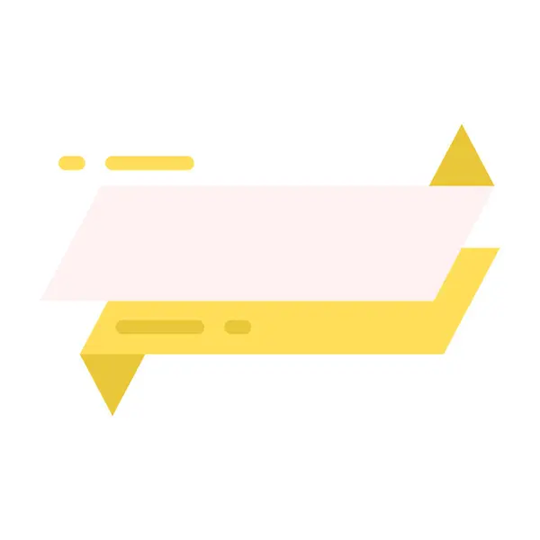 Minimalistisches Gelbes Banner Broschüren Elementdesign Original Leeres Schild Vektorillustration Mit — Stockvektor