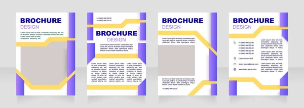 Baubeginn Blanko Broschüre Design Organisation Vorlagenset Mit Kopierraum Für Text — Stockvektor