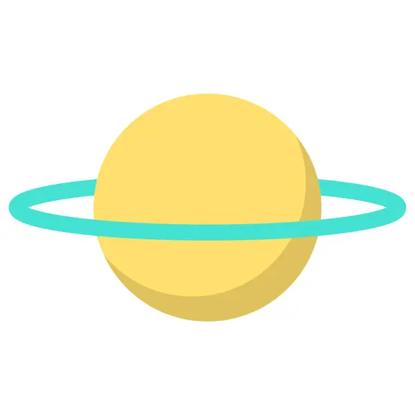 Planeta Saturn Inel Jurul Designului Elementului Broșură Gigant Gaz Ilustrație — Vector de stoc