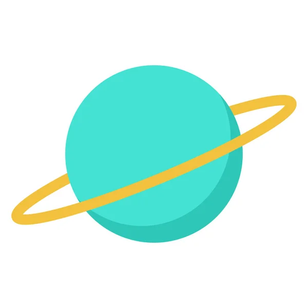 Planeta Uranus Înconjurată Design Broșură Inelară Sistemul Solar Ilustrație Vectorială — Vector de stoc