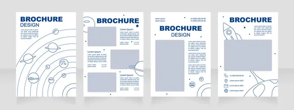 Choosing University Space Science Blank Brochure Design Template Set Copy — 图库矢量图片