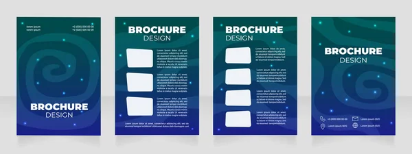Astrologer Certificeringsprogramma Blanco Brochure Ontwerp Sjabloon Set Met Kopieerruimte Voor — Stockvector
