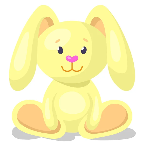 Фаршированный Элемент Векторного Дизайна Игрушки Кролика Милый Кролик Абстрагируемый Символ — стоковый вектор