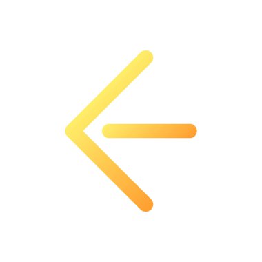 Pikseli geri çek mükemmel düz gradyan renk ui simgesi. Web sitesi ve uygulama navigasyonu. Önceki adım. Basit bir piktogram. Arayüz, mobil uygulama için UX tasarımı. Vektör izole edilmiş RGB illüstrasyonu