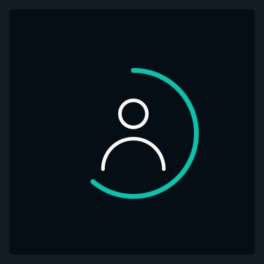 Profil tamamlama süreci UI element şablonu. Düzenlenebilir izole vektör gösterge paneli bileşeni. Düz kullanıcı arayüzü. Görsel veri sunumu. Koyu temalı mobil uygulama için web tasarım gereci