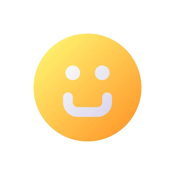 Emoticon Pixel Idealny Płaski Gradientowy Kolor Ikona Interakcja Mediach Społecznościowych — Wektor stockowy