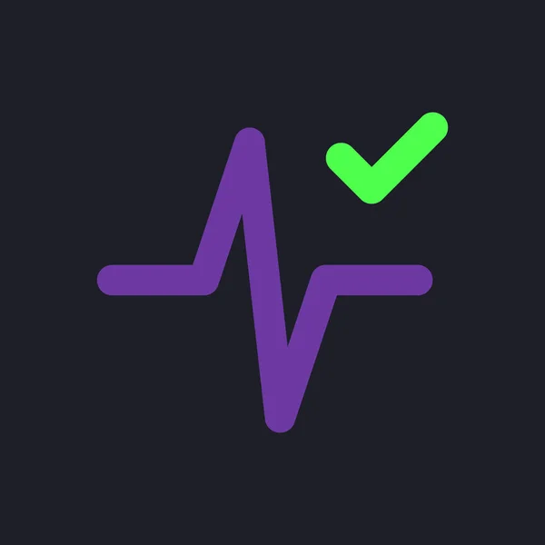 Efecto Animación Heartbeat Aplicando Icono Relleno Gradiente Plano Para Tema — Vector de stock