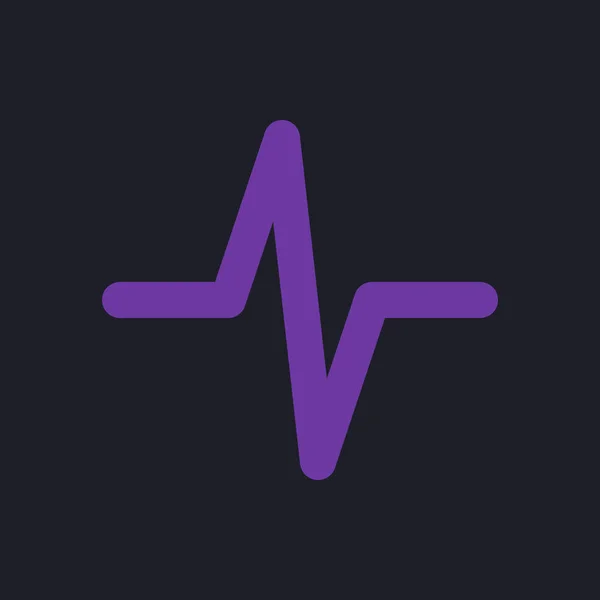 Efecto Animación Heartbeat Gradiente Plano Llenar Icono Para Tema Oscuro — Vector de stock