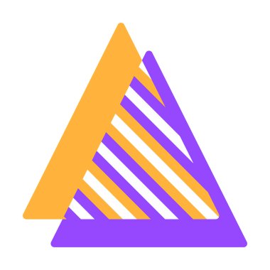 Üçgen mor ve turuncu broşür tasarımını detaylandırıyor. Geometri kalıbı. Metin için boş kopya alanı olan vektör illüstrasyonu. Poster dekorasyonu için düzenlenebilir şekiller. Yaratıcı ve özelleştirilebilir çerçeve