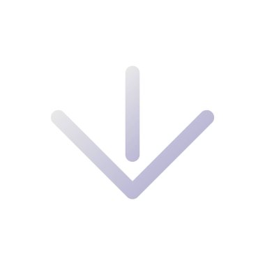 Aşağı doğru mükemmel düz gradyan iki renkli ui simgesini taşı. Uygulama navigasyonu. Kurye tarihini kaydır. Basit bir piktogram. Arayüz, mobil uygulama için UX tasarımı. Vektör izole edilmiş RGB illüstrasyonu