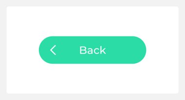 Etkin arka tuş UI ögesi şablonu. Düzenlenebilir izole vektör gösterge paneli bileşeni. Düz kullanıcı arayüzü. Görsel veri sunumu. Işık temalı mobil uygulama için web tasarım gereci