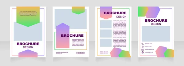 Medical Care Blank Brochure Layout Design Vertical Poster Template Set — Vettoriale Stock
