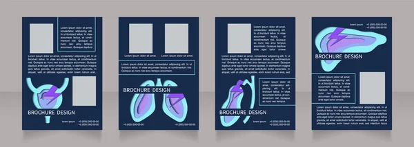 Razones Inflamación Vejiga Diseño Diseño Folleto Blanco Tratamiento Plantilla Póster — Vector de stock