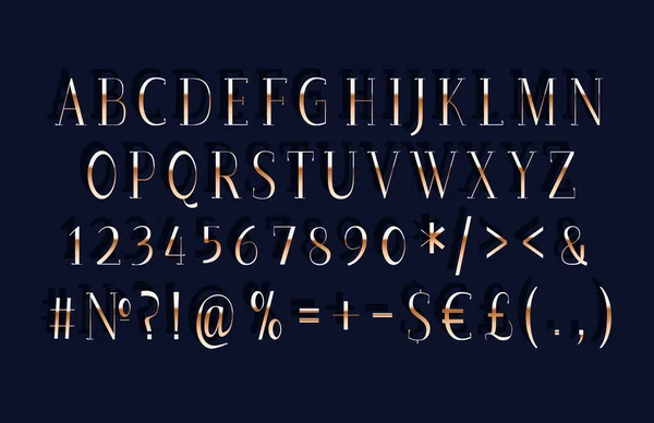 Set Alfabeto Classico Formale Stile Moderno Tipografia Decorativa Vettoriale Stile — Vettoriale Stock
