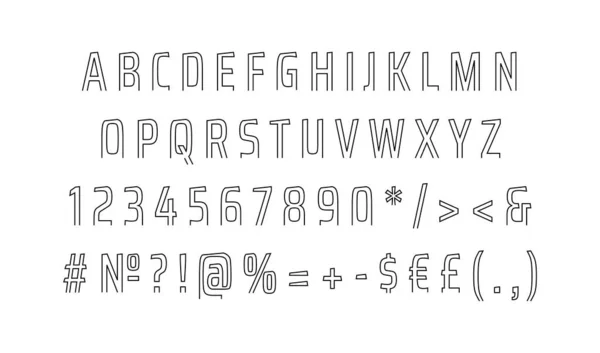 Tecknad Kreativ Linje Stil Alfabet Set Vektor Dekorativ Typografi Dekorativ — Stock vektor