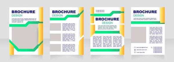 Baukoordination Prozess Leere Broschüre Design Vorlagenset Mit Kopierraum Für Text — Stockvektor