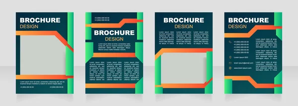 Bouwprocessen Blanco Brochure Ontwerp Sjabloon Set Met Kopieerruimte Voor Tekst — Stockvector