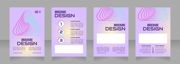 Digitale Finanzinstitute Leere Broschüre Design Vorlagenset Mit Kopierraum Für Text — Stockvektor