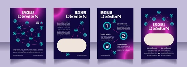 Digitalisierungsförderung Blanko Broschüren Design Vorlagenset Mit Kopierraum Für Text Sammlung — Stockvektor