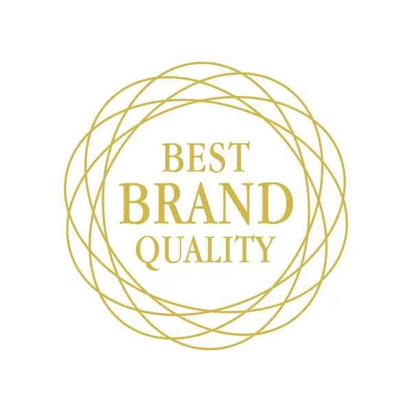 Melhor Design Vetor Selo Prêmio Qualidade Marca Quadro Dourado Para —  Vetores de Stock