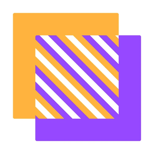 Quadrati Viola Arancione Elemento Depliant Design Forme Geometriche Illustrazione Vettoriale — Vettoriale Stock