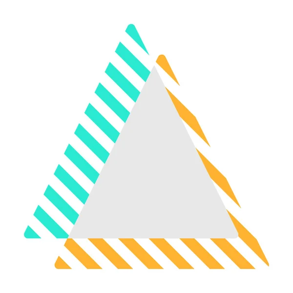 Треугольные Фигуры Отчеканены Зеленом Оранжевом Цветах Векторная Иллюстрация Пустым Местом — стоковый вектор