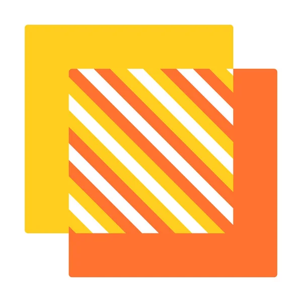 Quadratische Figuren Gelb Und Orange Broschüren Element Design Vektorillustration Mit — Stockvektor