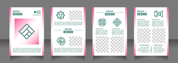 Junior Logic School Blank Brochure Design Template Set Copy Space — Stock Vector